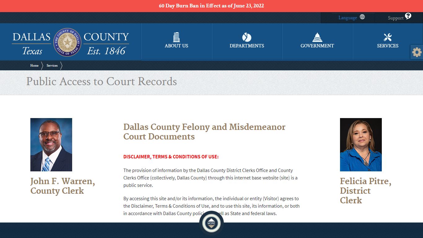 Dallas County | Public Access to Court Records